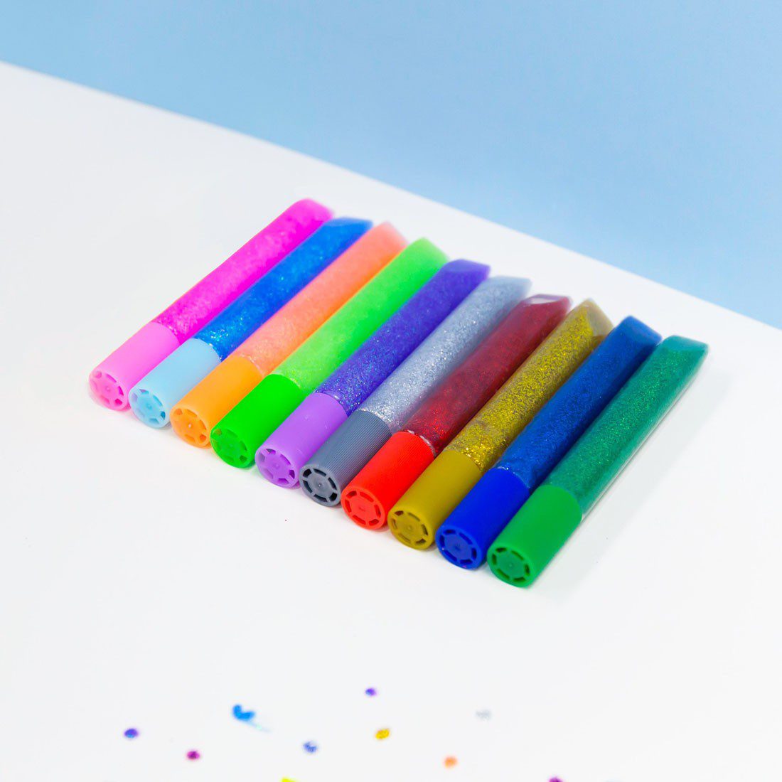 BAZIC 10.5 ml Glitter Glue Pen Set of 10 - Image 2