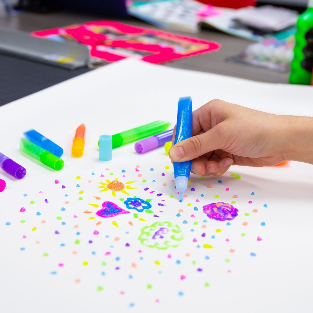 BAZIC 10.5 ml Glitter Glue Pen Set of 10 - Image 3