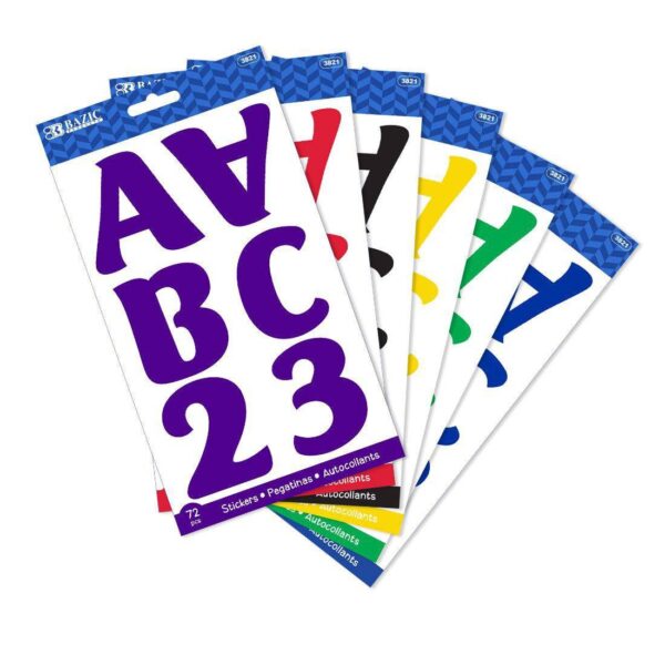 BAZIC Alphabet & Numbers Stickers