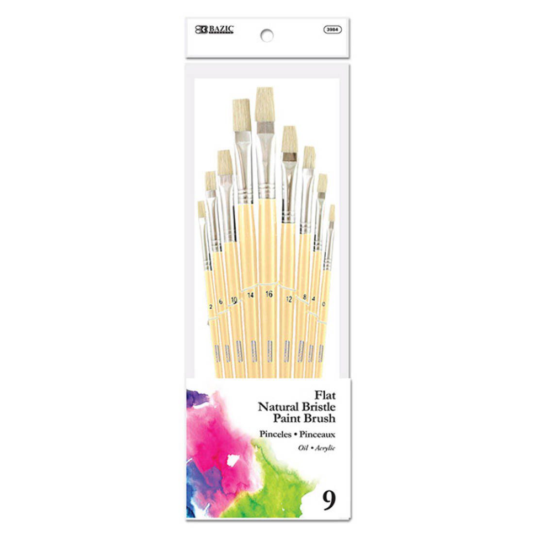 BAZIC Flat Natural Bristle Paint Brush