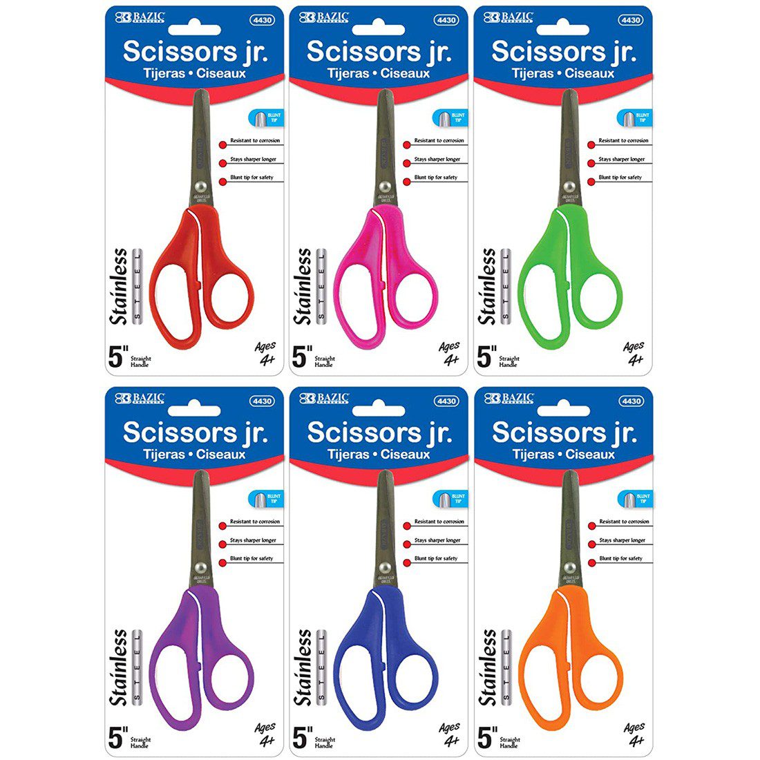 BAZIC Blunt Tip School Scissors