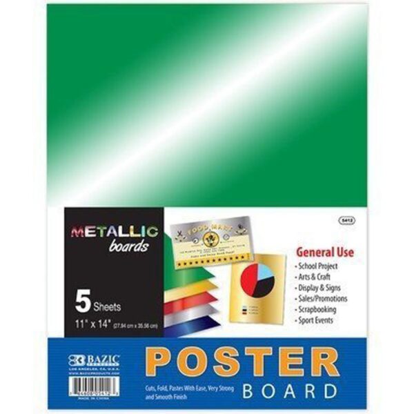 BAZIC Metallic Poster Board Pack of 5