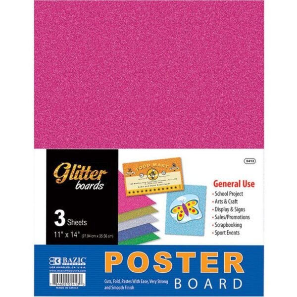 BAZIC Glitter poster board Pack of 3