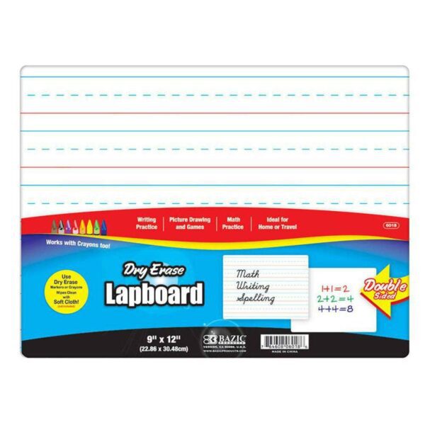 BAZIC Double Sided Dry Erase Lap Board