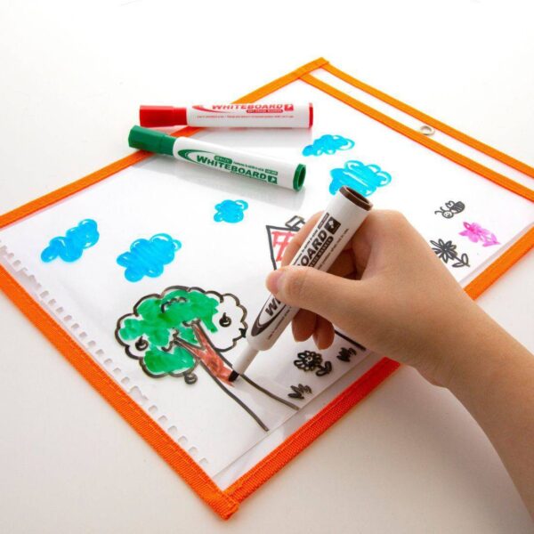 BAZIC Reusable Dry Erase Pockets
