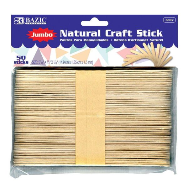 BAZIC Jumbo Natural Craft Stick