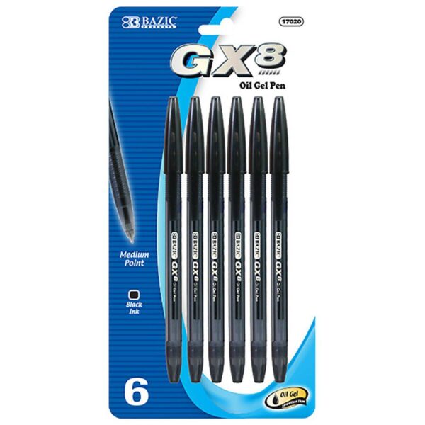 BAZIC GX-8 Black Oil Gel Ink Pen