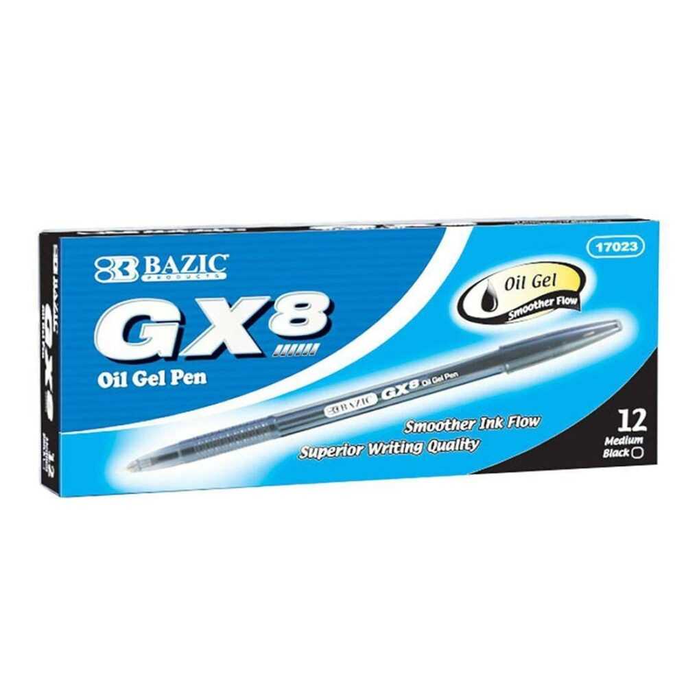 BAZIC GX-8 Black Oil-Gel Ink Pen