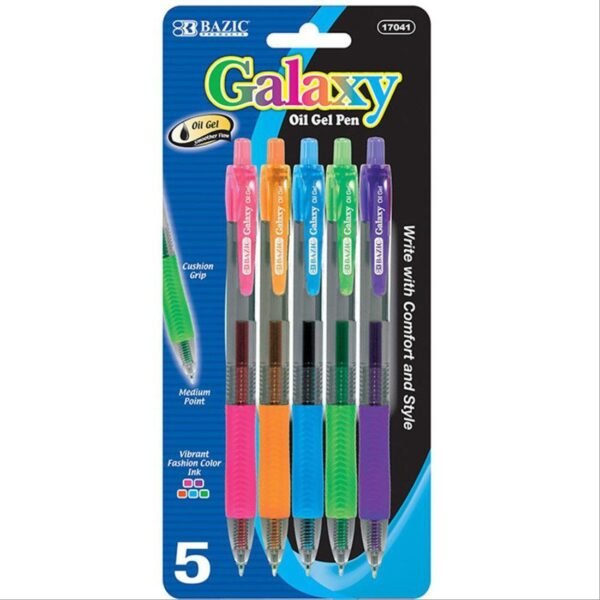 BAZIC Galaxy 5 Retractable Color Gel Pen