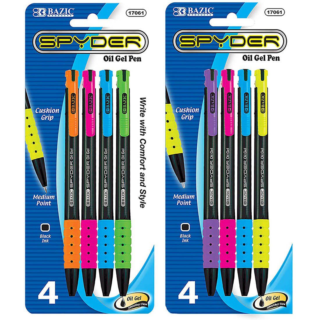 BAZIC Spyder Oil-Gel Ink Retractable Pen