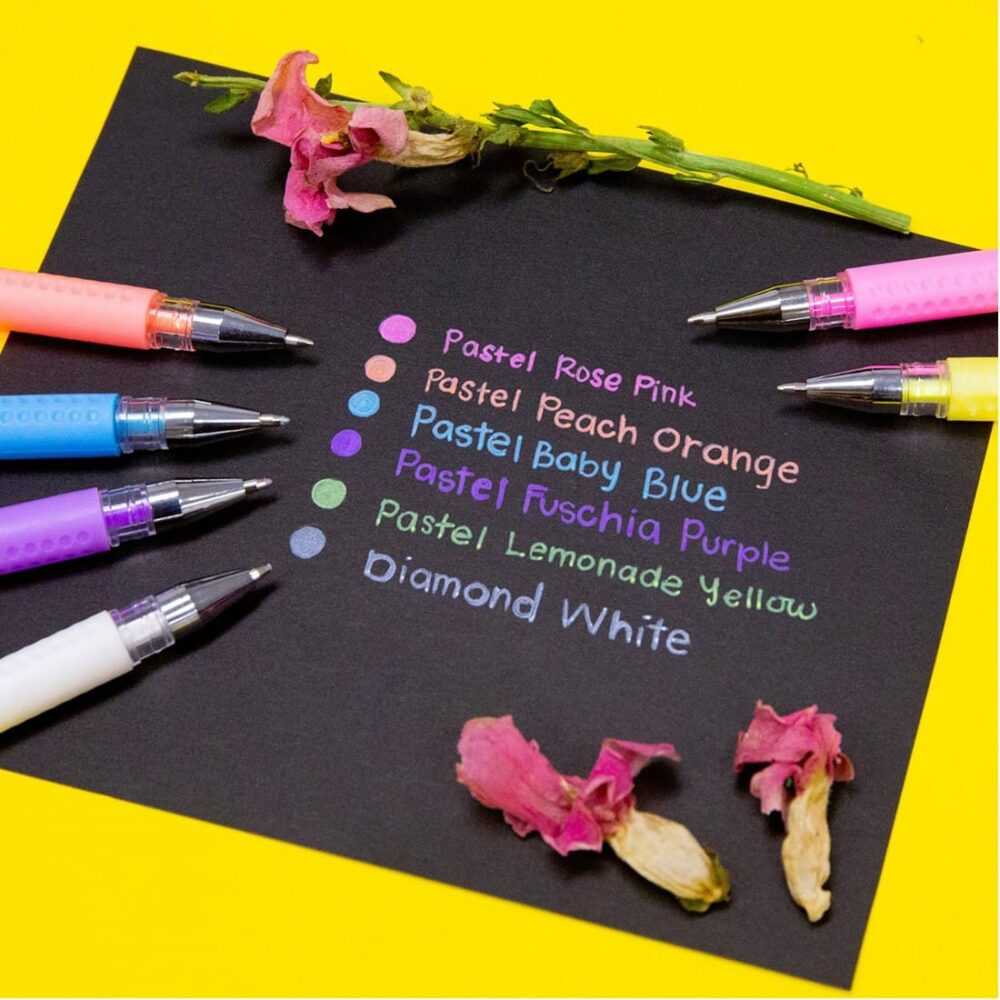 BAZIC 6 Pastel Color Essence Gel Pen with Cushion - Image 2