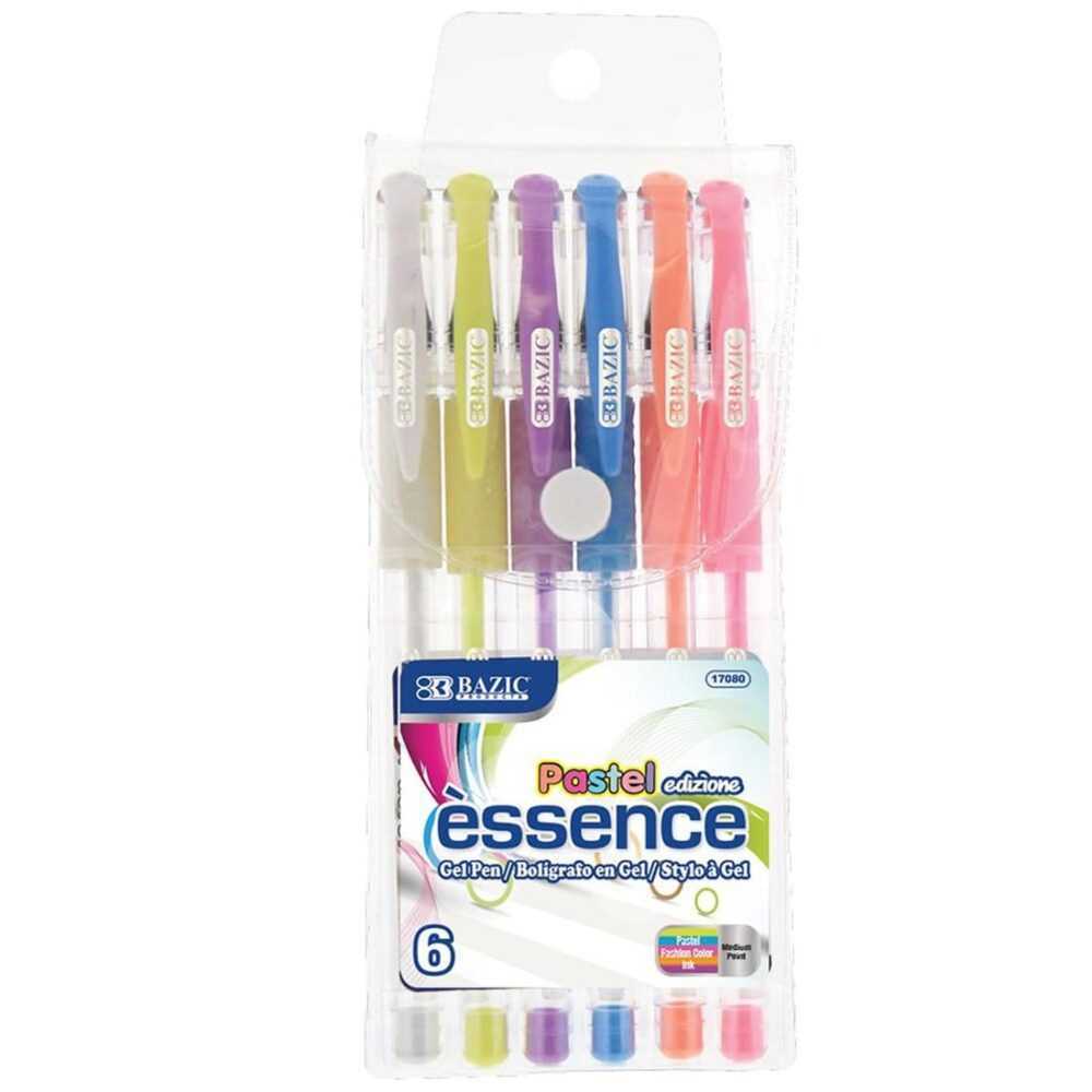 BAZIC 6 Pastel Color Essence Gel Pen with Cushion