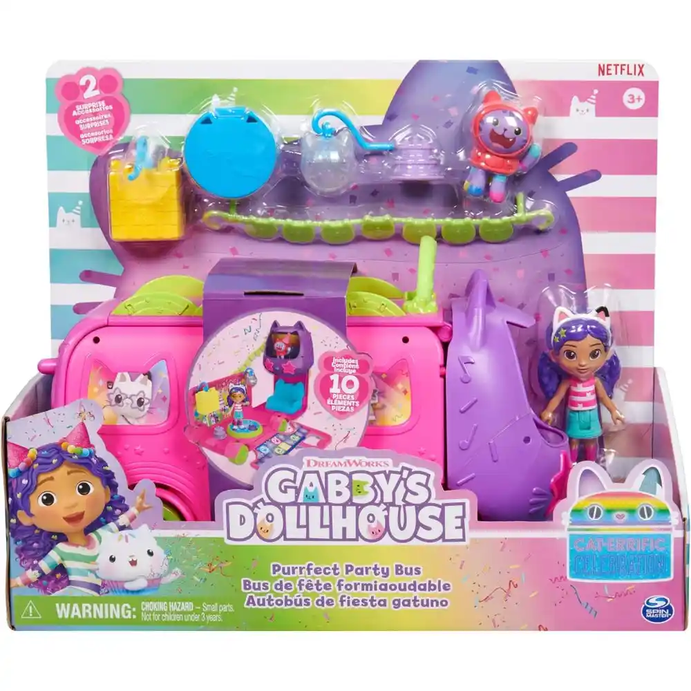 Spin Master Gabbys Dollhouse Purrfect Party Bus