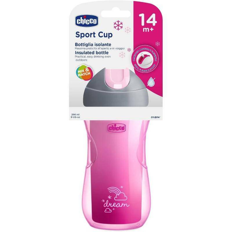 Chicco Sport Cup Insulated Bottle 14M+ Pink