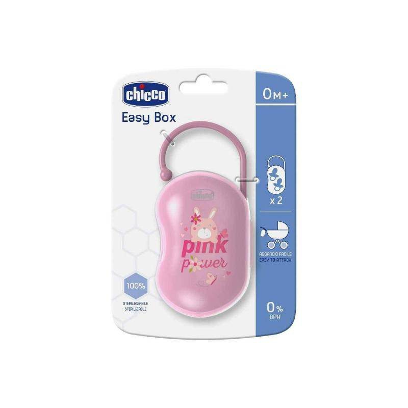 Chicco Easy Box Soother Holder for 2 Soothers - Pink