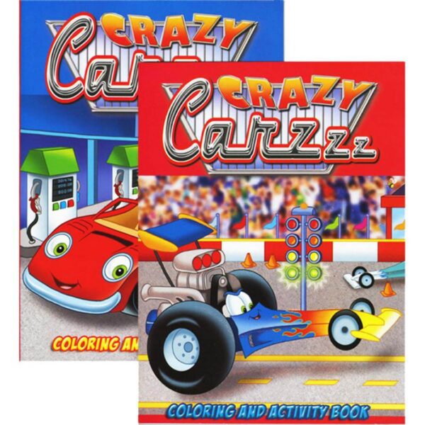 BAZIC Jumbo Crazy Carzzz Coloring & Activity Book