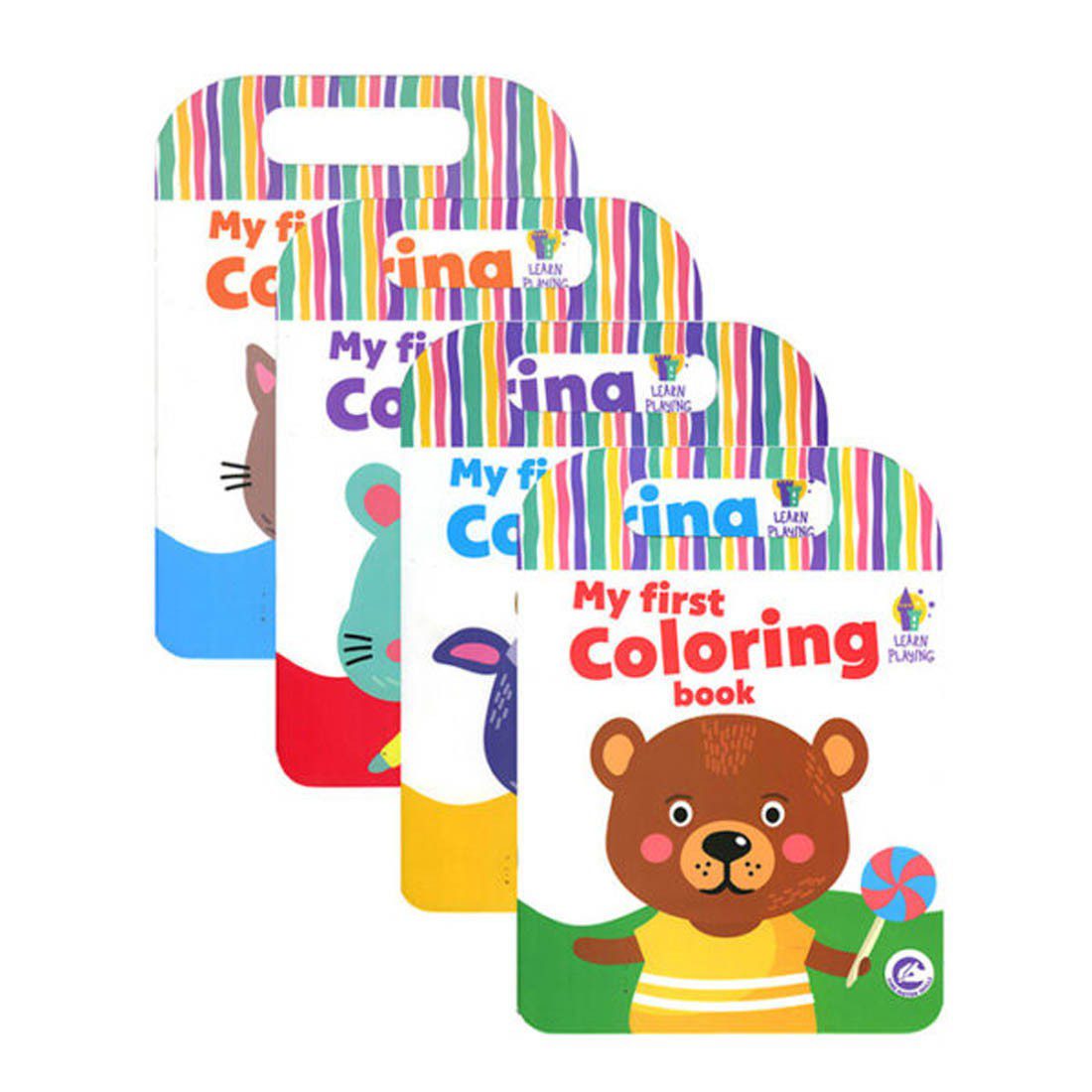 BAZIC My First Coloring Book With Handle
