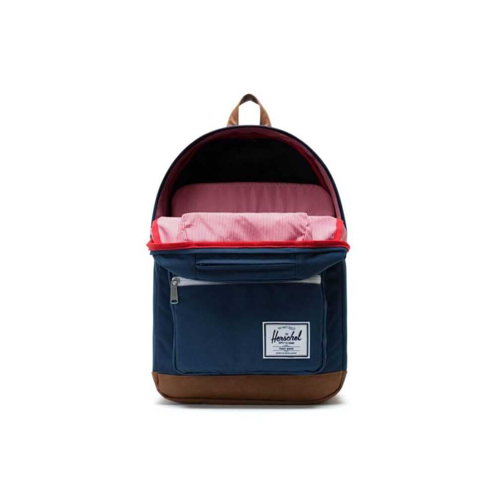 Herschel Pop Quiz Navy/Tan Synthetic Leather - Image 2
