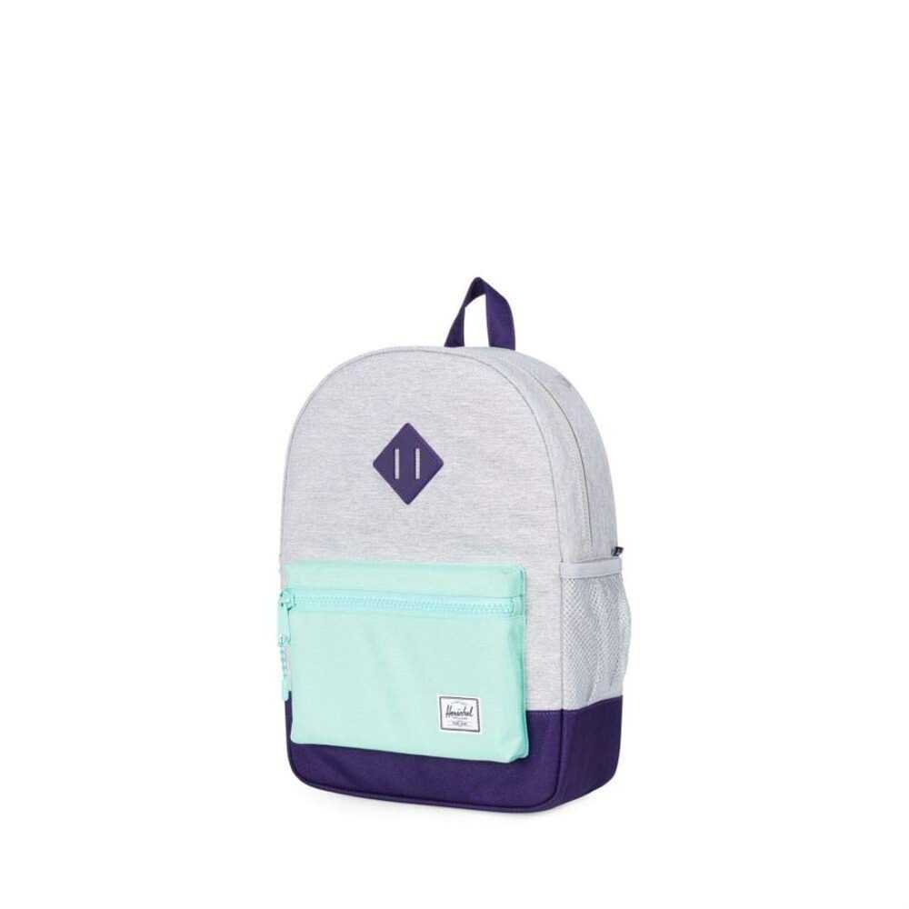 Herschel Heritage Youth Backpack Light Grey Crosshatch - Image 2