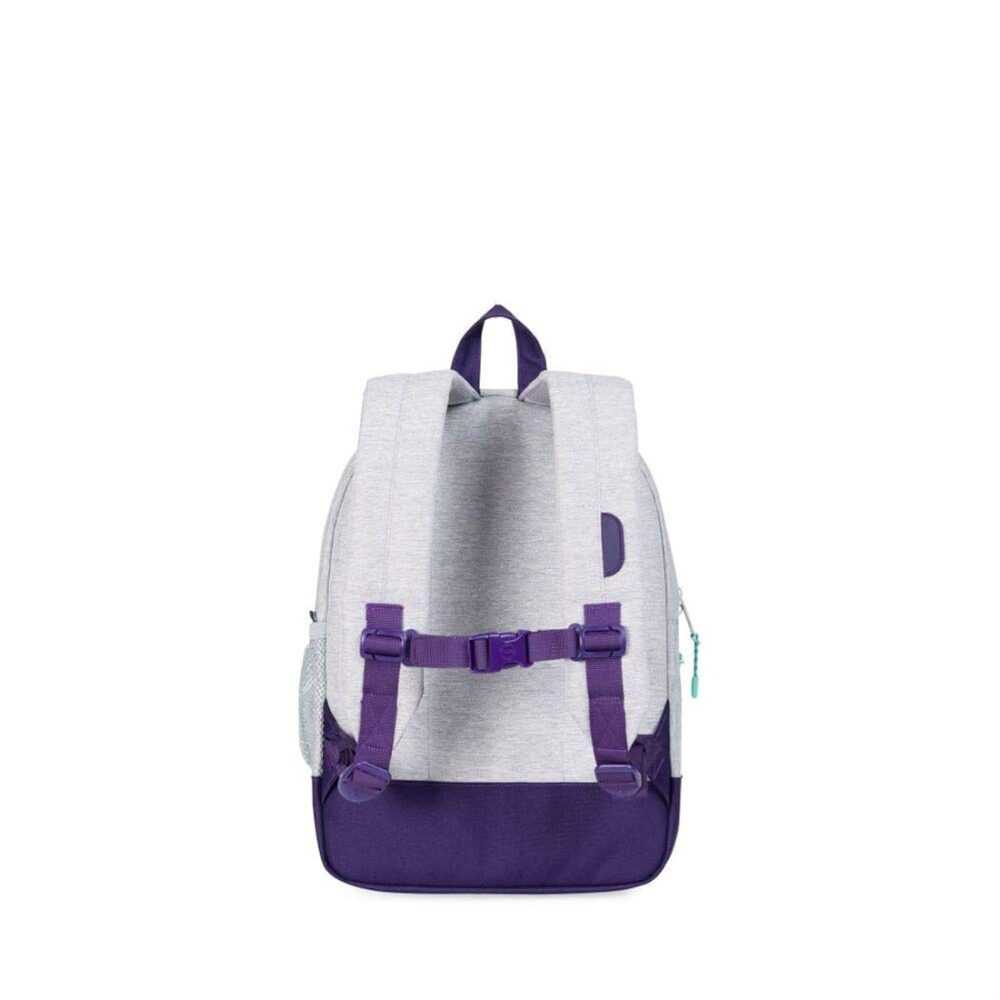 Herschel Heritage Youth Backpack Light Grey Crosshatch - Image 3