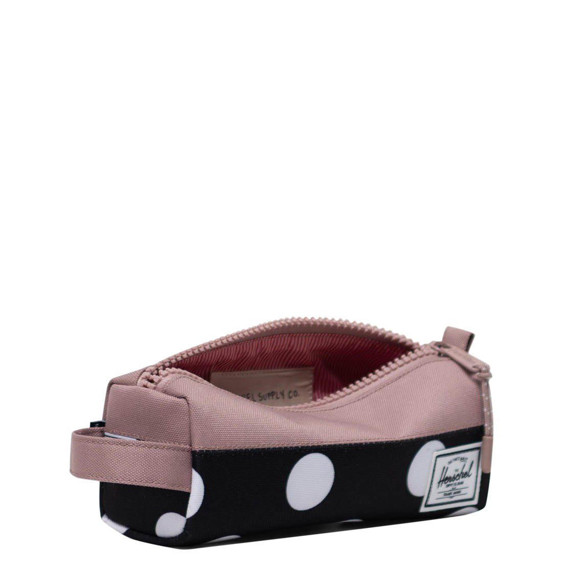 Herschel Settlement Pencil Case Polka Dot Black And White/Ash Rose - Image 2