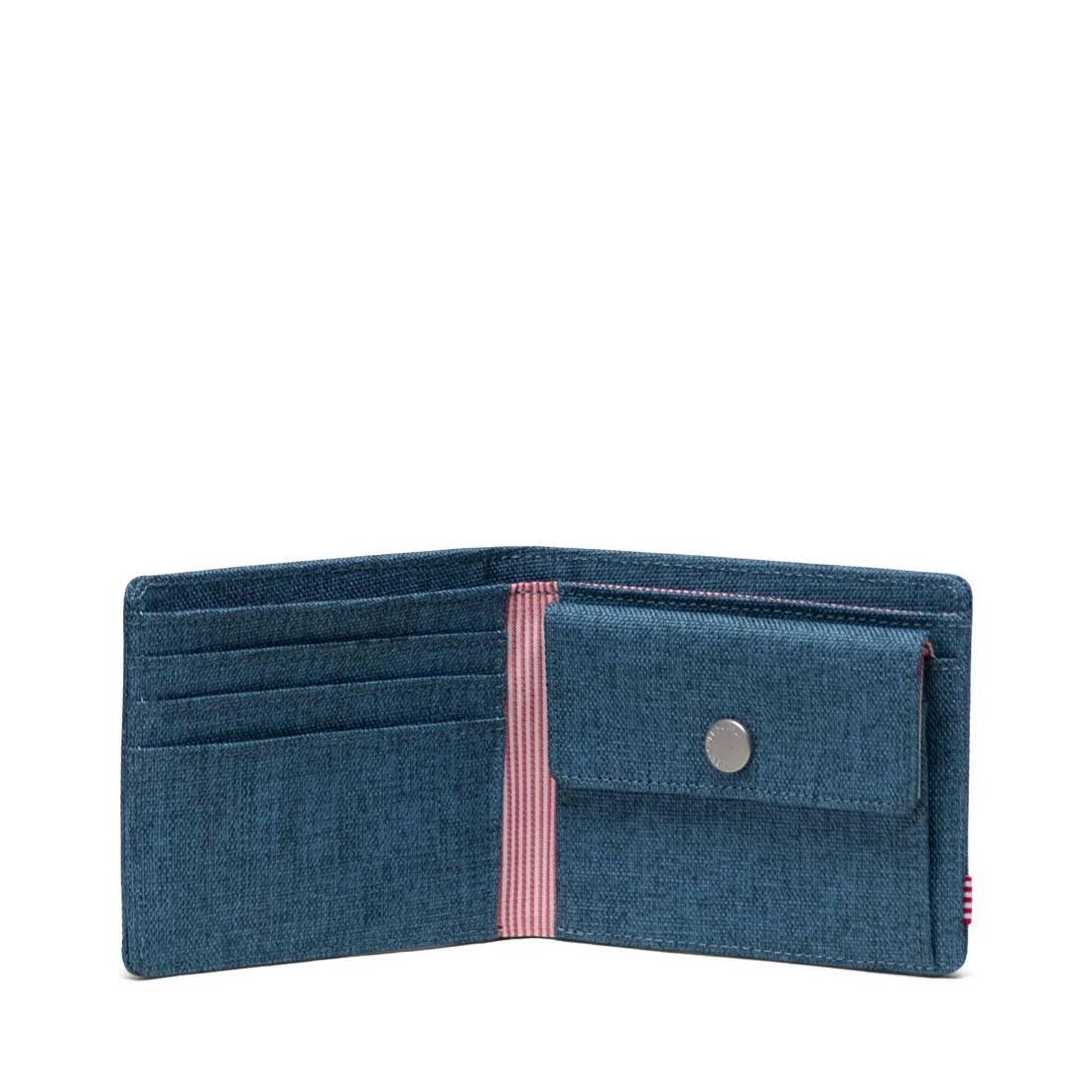 Herschel Roy Coin RFID Copen Blue Crosshatch Wallet - Image 2