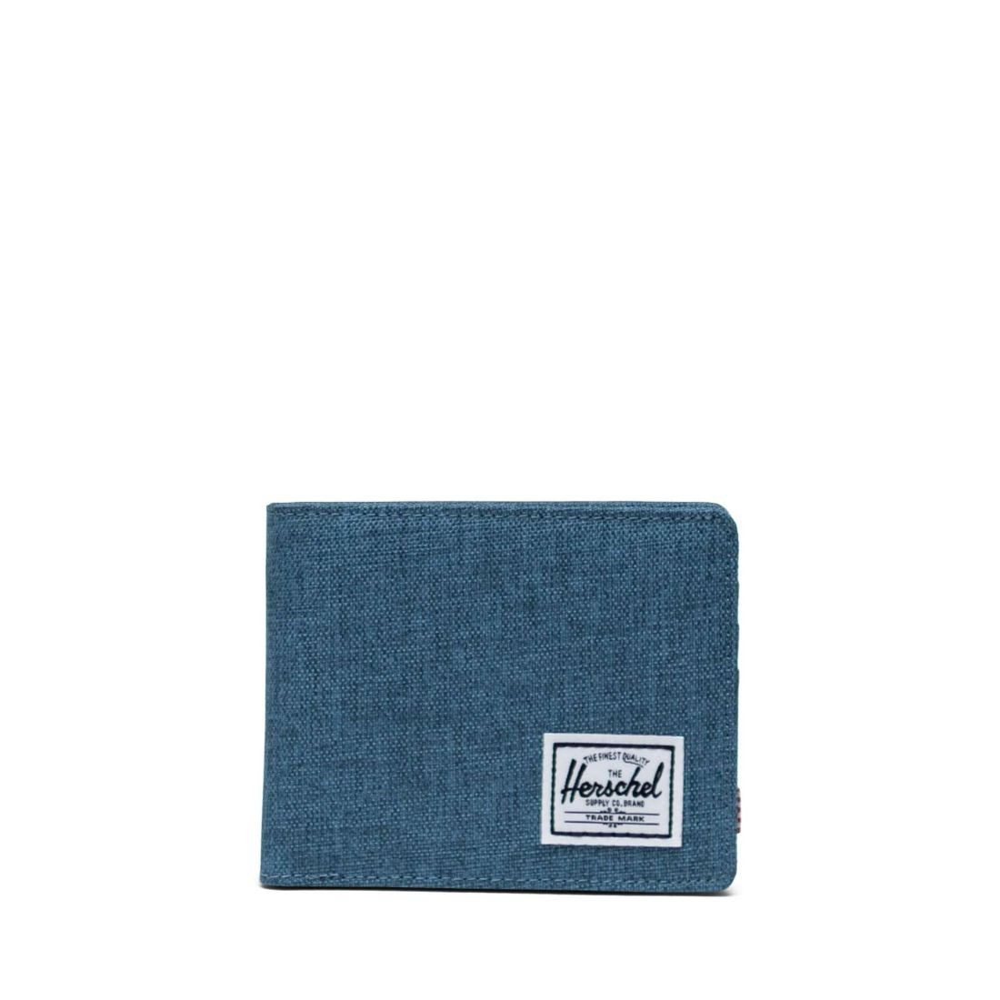 Herschel Roy Coin RFID Copen Blue Crosshatch Wallet