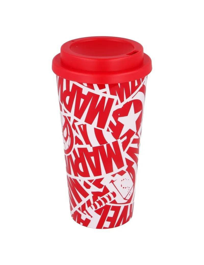 Stor Young Adult Large Double Walled Coffee Tumbler Marvel Avengers 520 ML