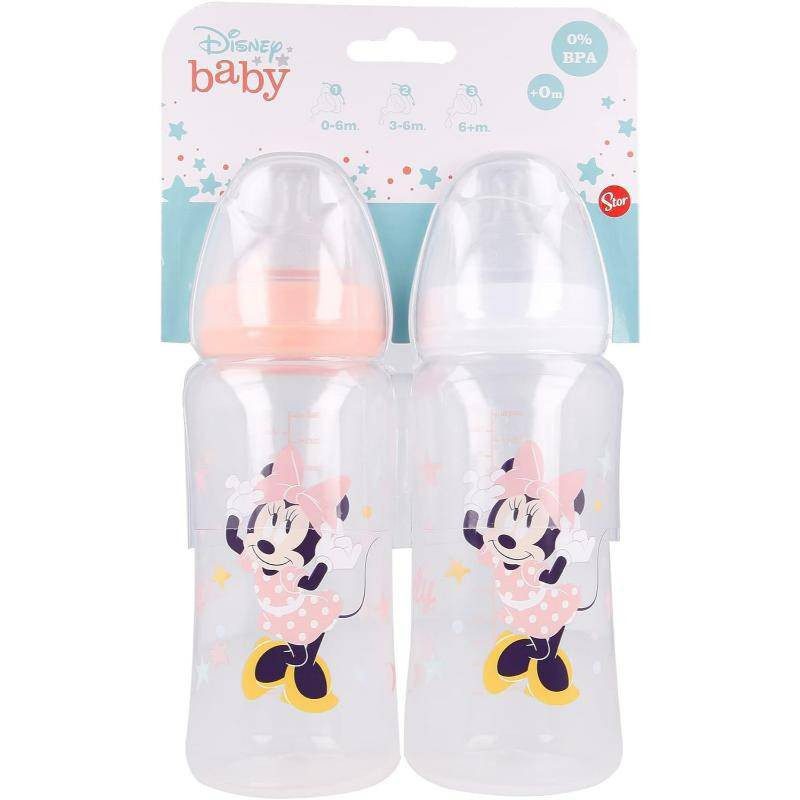 Stor Minnie Indigo Dreams Wideneck Bottle Silicone Teat 3 Positions 360 Ml - Set of 2
