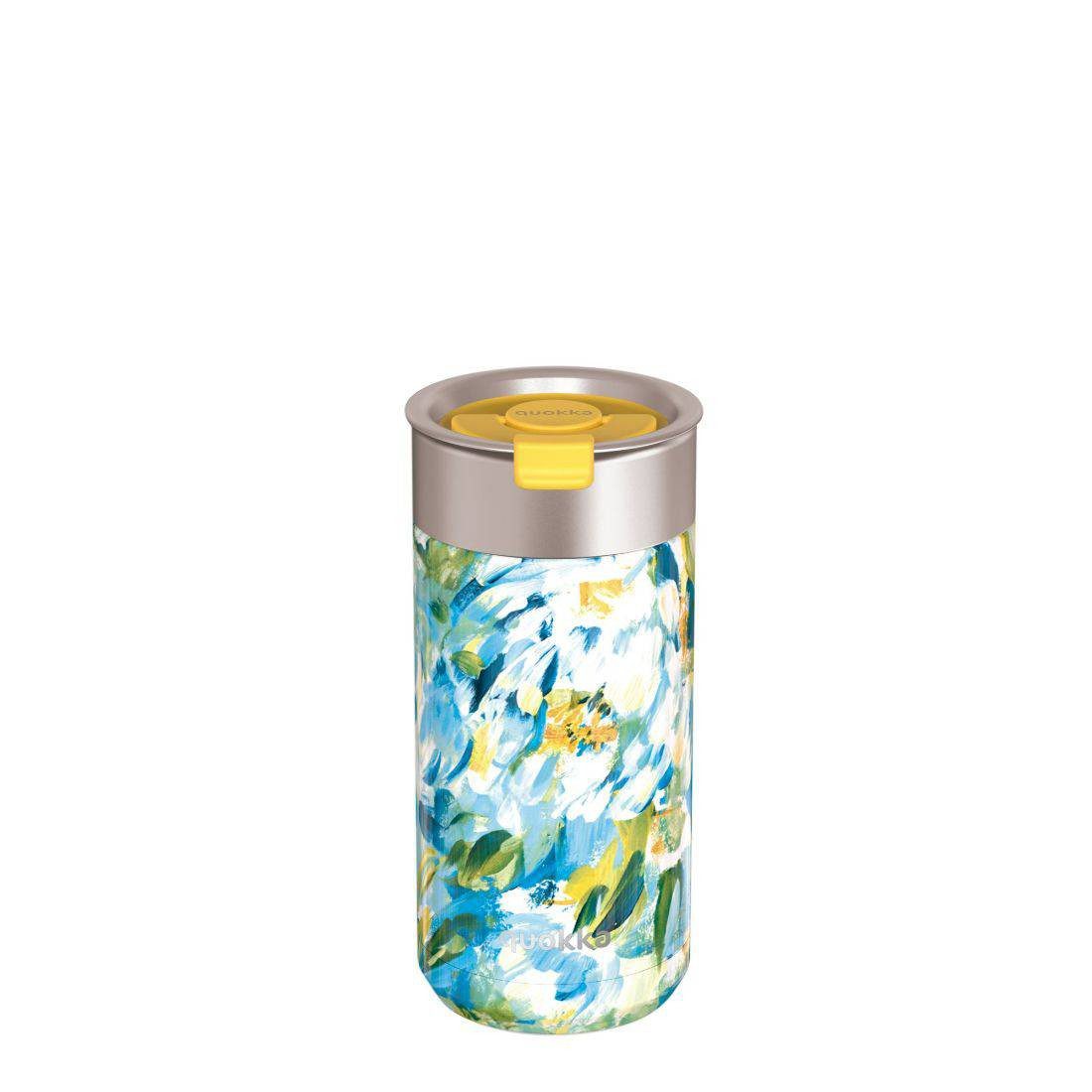 Quokka Thermal Stainless Steel Coffee Tumbler Boost Blue Peonies 400 Ml