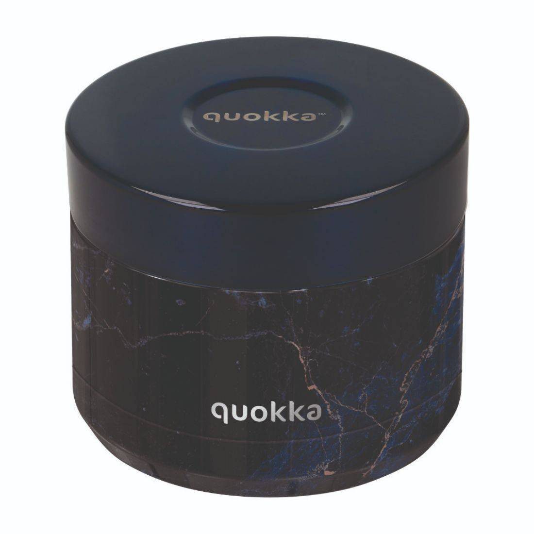 Quokka Thermal Stainless Steel Food Jar Whim Black Marble 369 ML