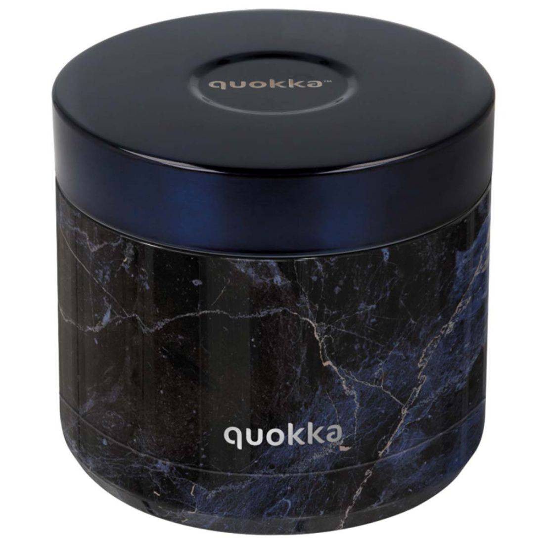 Quokka Thermal Stainless Steel Food Jar Whim Black Marble 604 ML