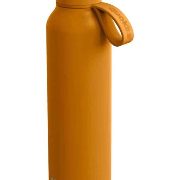 Quokka Thermal Stainless Steel Water Bottle Solid With Strap Mustard 630 ML