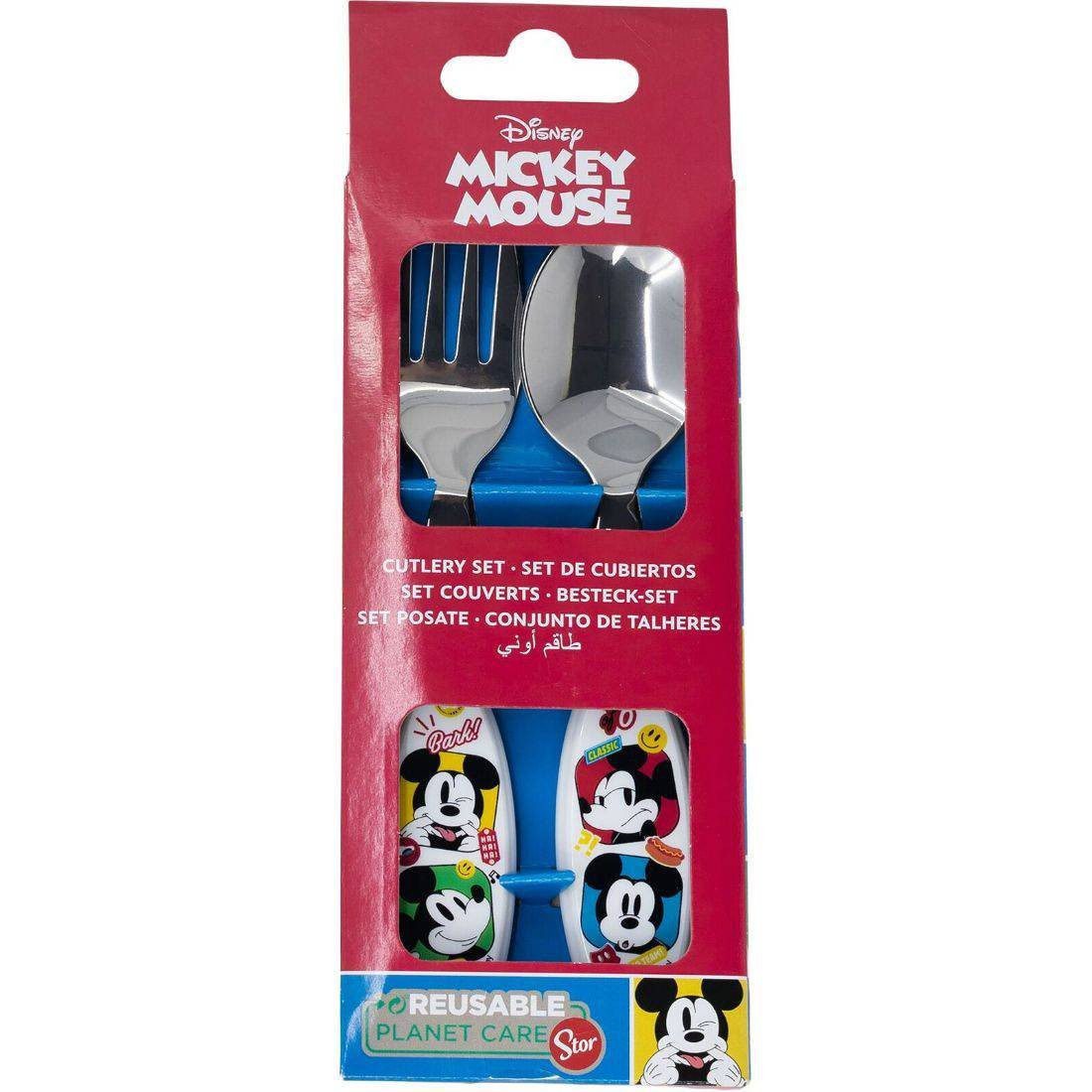 Stor Metal Cutlery Set - Mickey Mouse Fun-Tastic