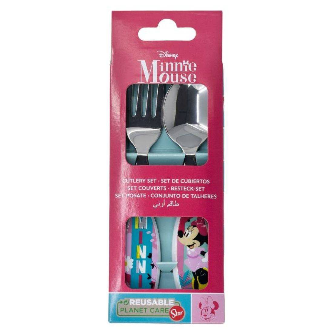 Stor Metal Cutlery Set - Minnie Mouse Being More Minnie