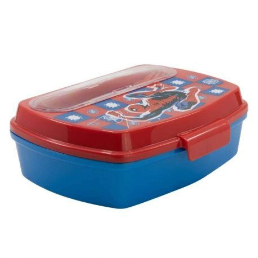 Stor Funny Sandwich Box With Cutlery - Spiderman Arachnid Grid - Image 2