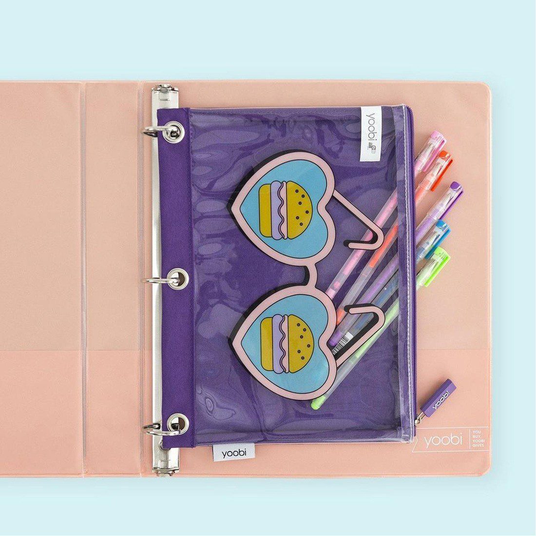 Yoobi Binder Zip Case Burger Sunnies - Image 2
