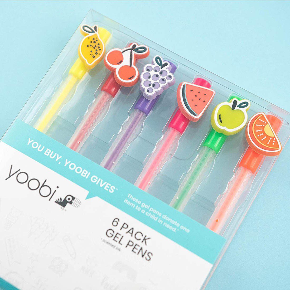 Yoobi Scented Gel Pens 6 Pack-Fruit