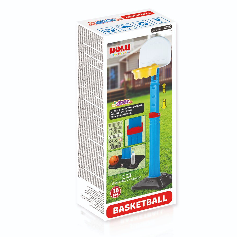 Dolu Basketball Pole In Height Adjustable - Blue