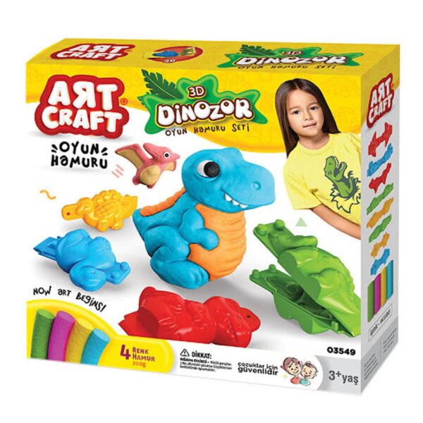 Art Craft 3D Dinosaur Dough Set