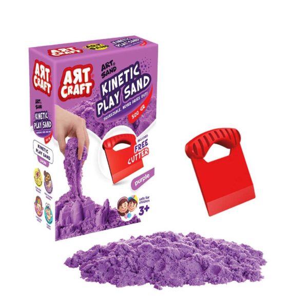 Art Craft Kinetic Play Sand Purple 500 Grams
