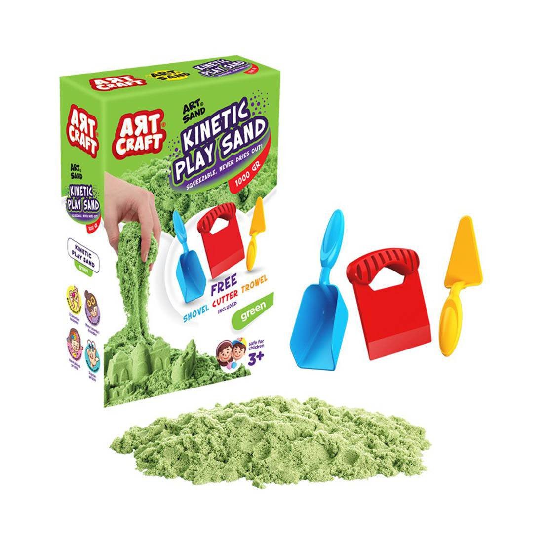 Art Craft Kinetic Play Sand Green 1 KG