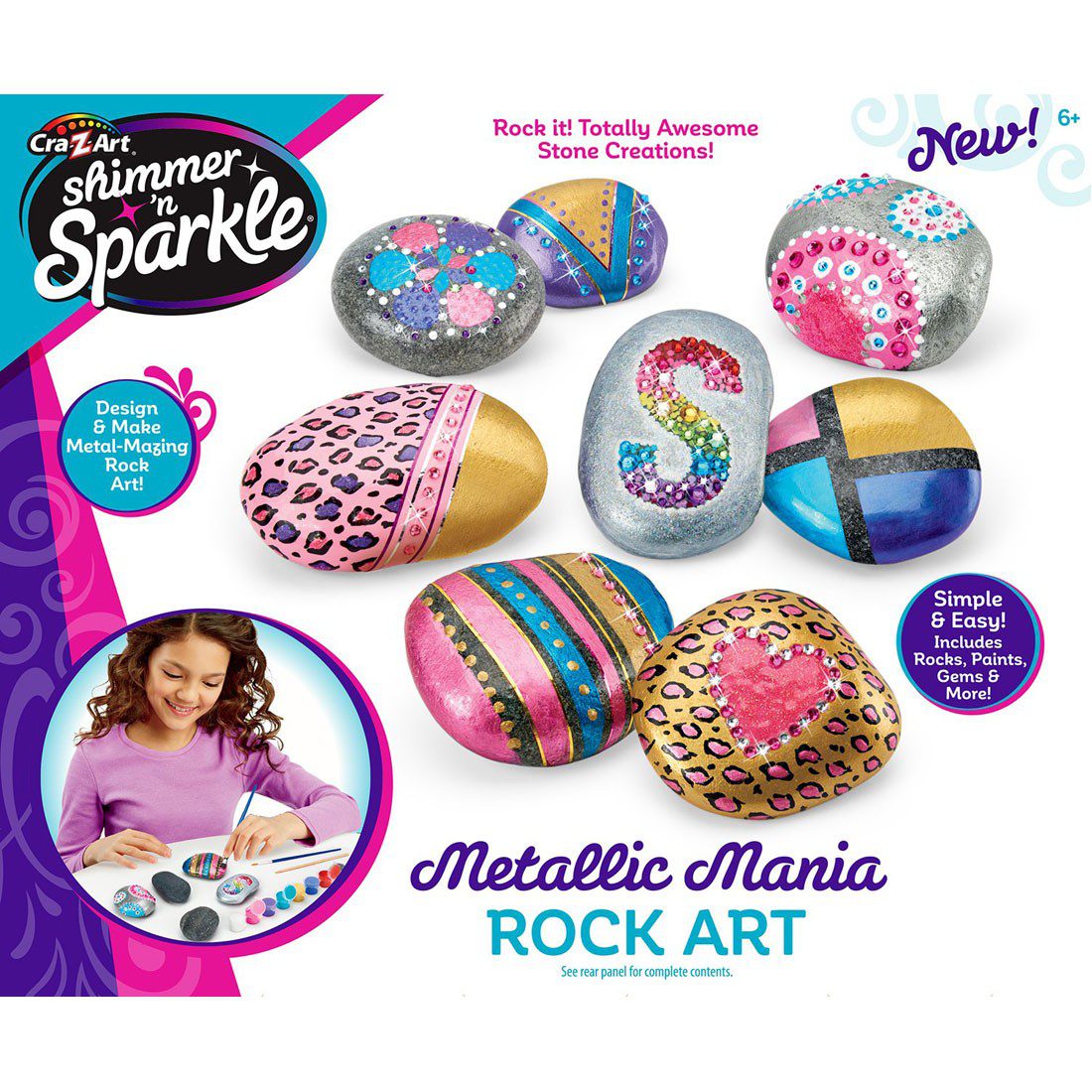 Cra-Z-Art Shimmer N Sparkle Metallic Madness Rock Art