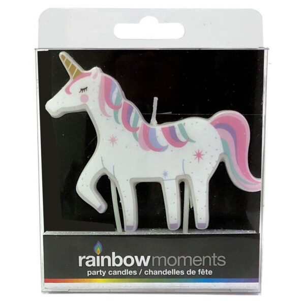 Rainbow Moments Single Unicorn Paraffin Shape Candle