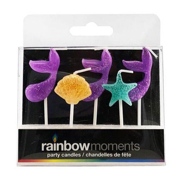 Rainbow Moments Mermaid Tails Paraffin Shape Candles