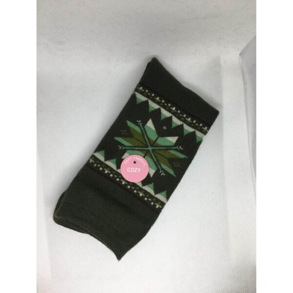 Hue Supersoft Fairisle Footsi Shadow Olive