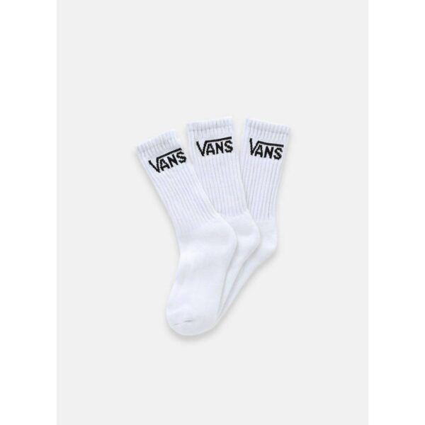 Vans Classic Crew White & Black Adult Socks Size 10-13.5 - Pack of 3
