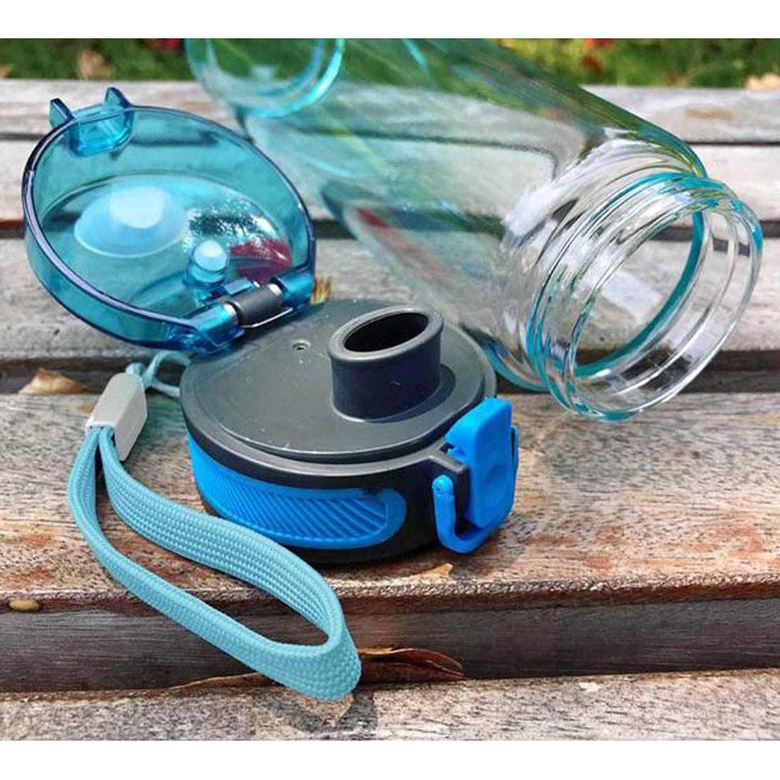 Aware Glass Water Bottle Blue - Image 3