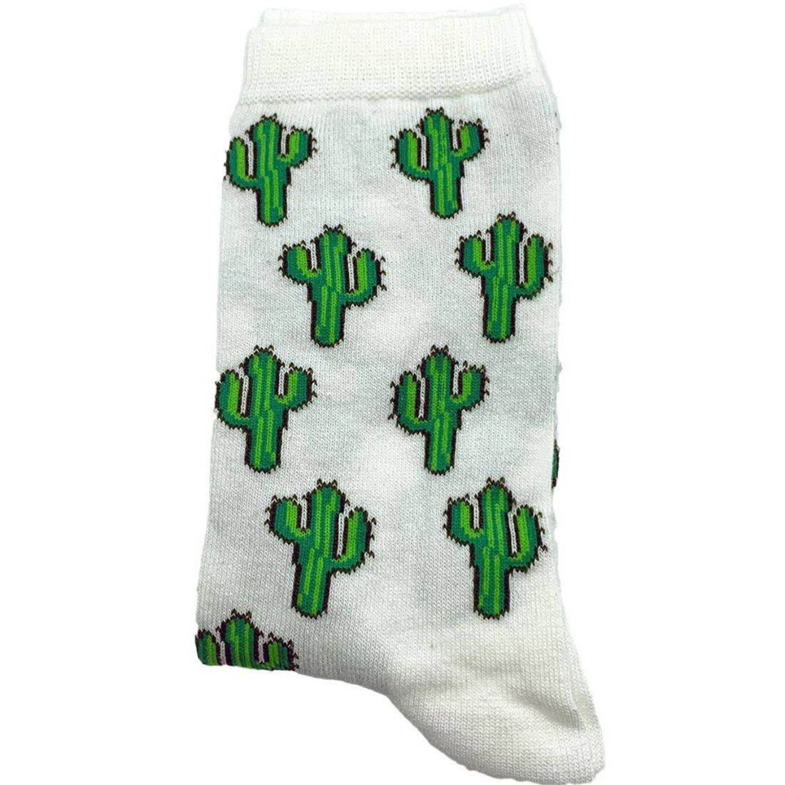 Socksat Cactus White Short Women Socks 36-41