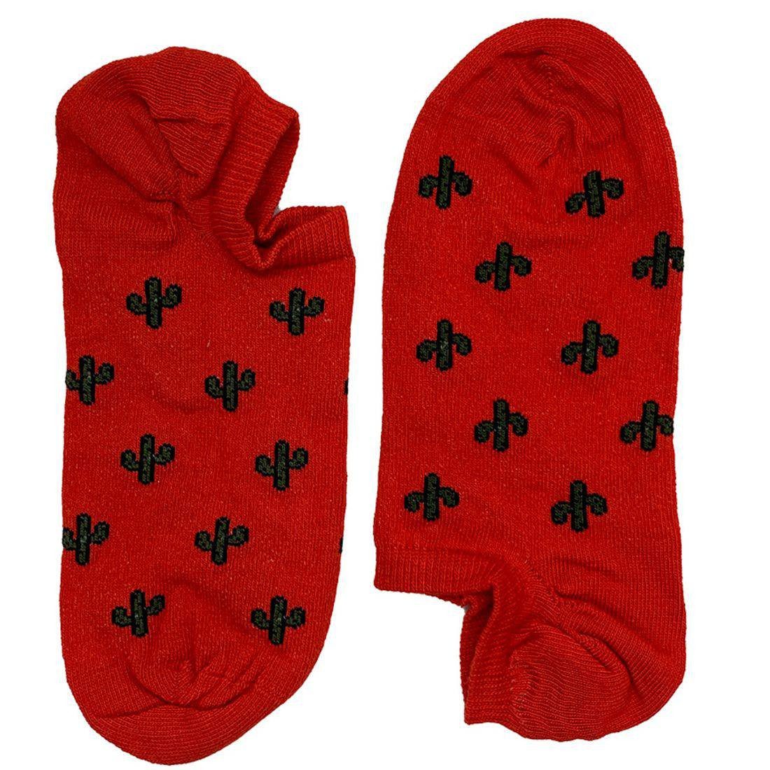 Socksat Cactus Red Short Women Socks 36-41